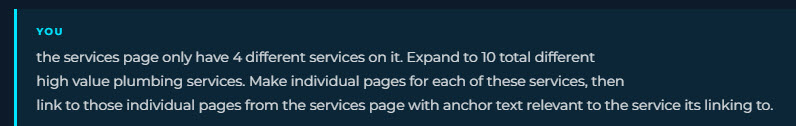 User: expand services to 10 with individual pages and linking